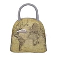 thumbnail image 1 of Balery Vintage World Map Bolsa de Almuerzo para Mujeres, Caja de Almuerzo, Bolsa de Almuerzo Pequeña Impermeable, Tote de Almuerzo Reutilizable con Gran Capacidad, 1 of 6