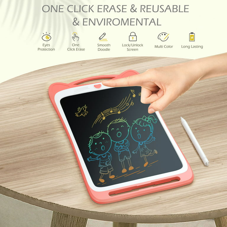 Jasonwell 12'' LCD Writing Tablet Kids Drawing Pad Doodle Board Toddler  Scribbler Board Toys Painting Sketch Pad (Pink) 