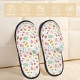 thumbnail image 2 of Fotbe Dessert Pantuflas Peludas para Mujer con Estampado, Zapatillas de Peluche, Zapatos de Invierno para Casa, Uso Interior y Exterior-Medium, 2 of 8