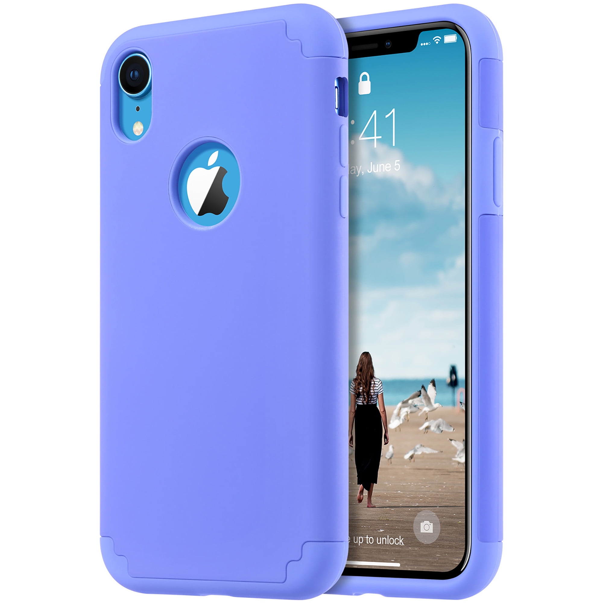 iPhone XR Case, ULAK Slim Fit Hybrid Soft Silicone Hard Back Cover Anti