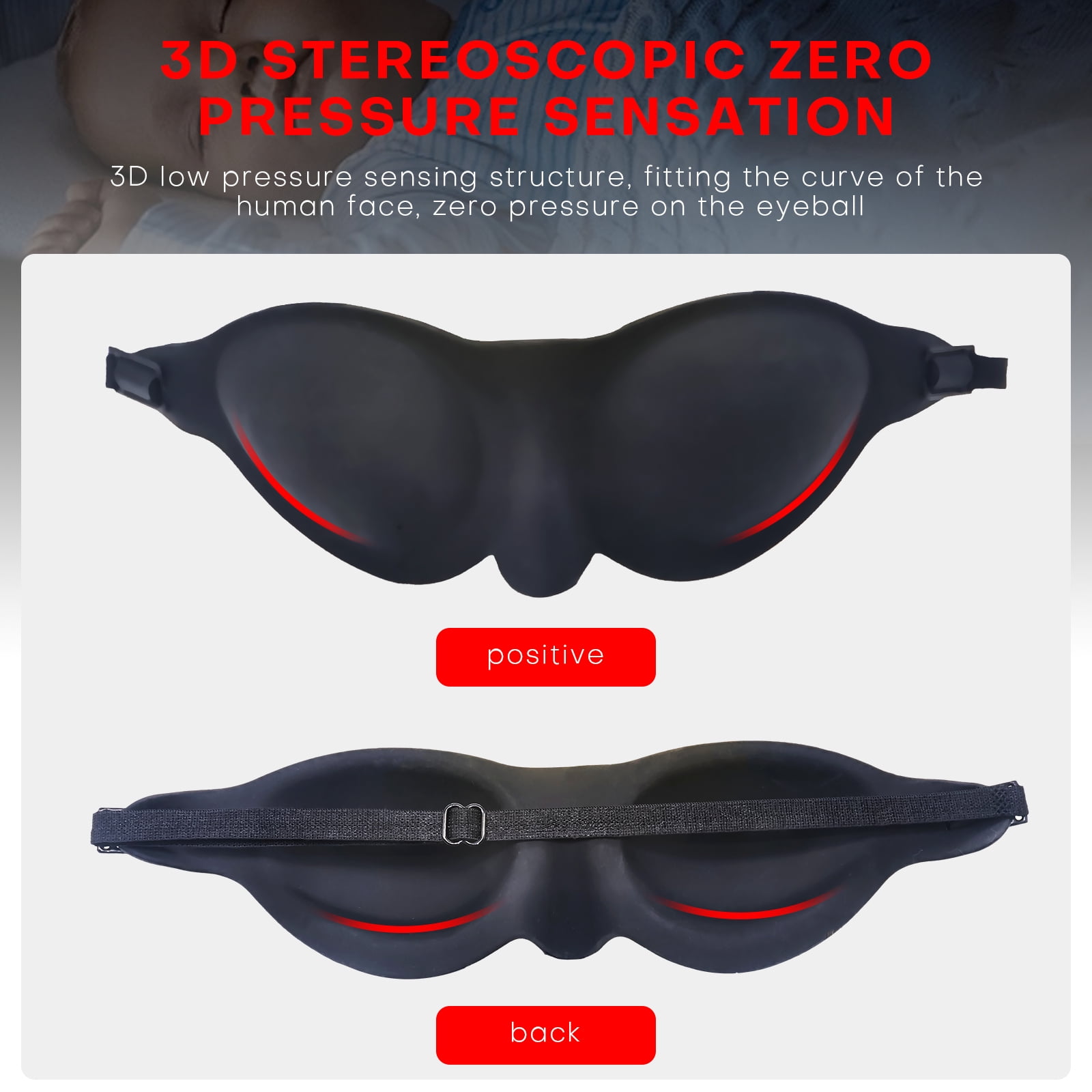 Moisture Chamber Glasses for Dry Eyes – Soft Silicone Sleep Goggles, Reusable & Lightweight Sleep Mask, Custom Fit for Comfort (Black)