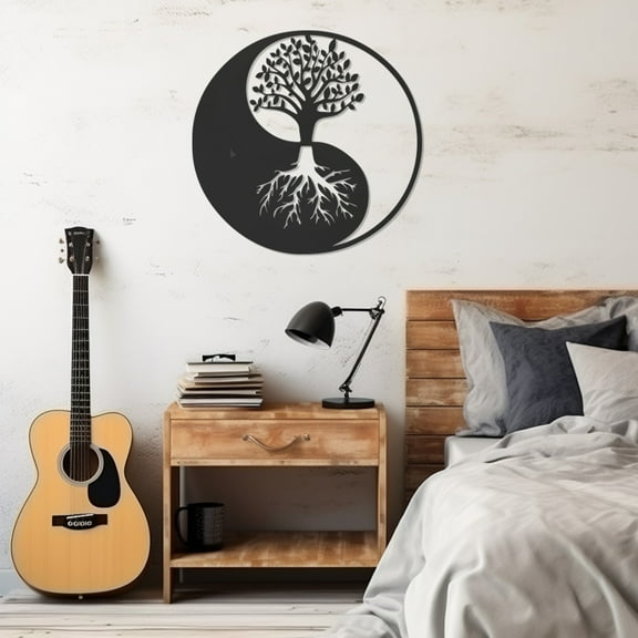 LaModaHome Exclusive Peace Family Tree Metal Wall Art – Durable & Artistic Metal Wall Art for Home and Office Decor, Perfect for Any Interior Design Aesthetic