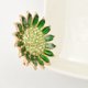 thumbnail image 2 of Qarigey Broches para mujer, elegante broche de girasol con diamantes de imitación, broche estético, joyería, disfraz, estilo Heronsbill, regalos para Accesorios de disfraces Verde, 2 of 6