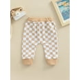 thumbnail image 5 of Qmyliery Toddler’s Casual Long Pants Fashion Checkerboard Printed Tie-up Mid-waist Trousers with Pockets,0-3 Years, 5 of 7