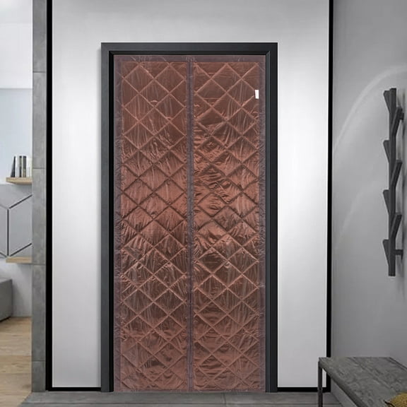 Fits Door Size 32 * 80" Door Keep Cold/Heat Out Center Opening Doorway Curtain