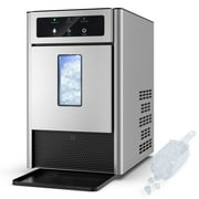 Spaco Countertop Nugget Ice Maker with Ice Scoop and Water Tray, Ice Maker Countertop Machine, Electric Ice Maker and Compact Portable Ice Maker, Perfect for Home/Kitchen/Office
