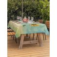 thumbnail image 2 of Outdoor Tablecloth with Umbrella Hole and Zipper, Sunflowers Rectangle Table Cloth 54x80 Inch Waterproof Tablecloth, Modern Bee You Are My Sunshine Green Picnic Table Cover for Patio Camping, 2 of 7