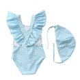 thumbnail image 1 of 2-8y Girls Swimwear One Piece Children's Swimsuit With Hat R, 1 of 5