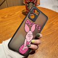 thumbnail image 3 of Matte Phone Case for OPPO RENO 8 8T 7Z 7 6Z 6 5 4 3 PRO PLUS 4G 5G Hard Case Funda Coque Capa Shell Cover Cute Pink Piglet Anime, 3 of 5