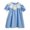 Blue, variant on SUYIDA Girls Summer Flutter Sleeve Dress, Casual Party Outfit A Line Knee Length, Twirl Playful Daily Wear for Kids