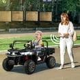 thumbnail image 4 of Infans 12V 2 Seater Ride On UTV Dump Truck Remote w/ Electric Dump Bed & Shovel Black, 4 of 7