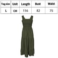 thumbnail image 2 of Women's summer casual sleeveless MIDI dress plain color pleated vest dress, 2 of 5