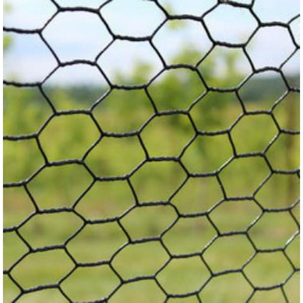 2 X 100 Steel Hex Web Black Pvc Coated Dog Fence Walmart Com Walmart Com