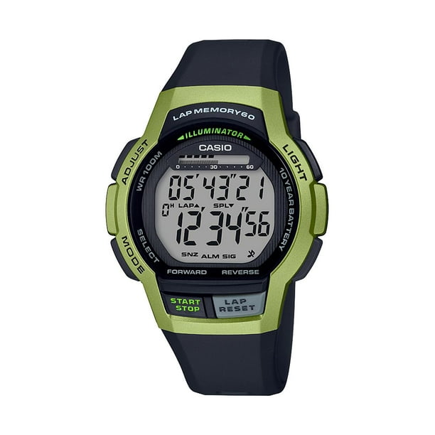 casio green retro mili