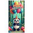 thumbnail image 2 of Happy Birthday Panda Backdrop Banner Party Decorations Photography Props Kids Birthday Party Supplies Festive Background Cartoon Decor Event, 2 of 4