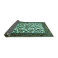 thumbnail image 2 of Ahgly Company Indoor Round Persian Turquoise Blue Traditional Area Rugs, 3' Round, 2 of 4