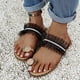 thumbnail image 5 of Zapatos de verano con punta de clip para mujer Sandalias de playa informales con encaje de zapatillas cómodas con diamantes de imitación Wmkox8yii  hj789, 5 of 9