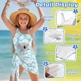 thumbnail image 4 of Xixirimido Koala Daisy Blue Print Girls One Piece Swimsuits Cutout Bathing Suit with Cover Up Skirt Quick Dry Beach Swimwear with Adjustable Strap, Size 13-14 Years, 4 of 7