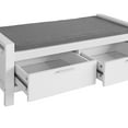 thumbnail image 2 of Haotian FSR74-W,Hallway Storage Bench with Two Drawers and Padded Seat Cushion, 2 of 7
