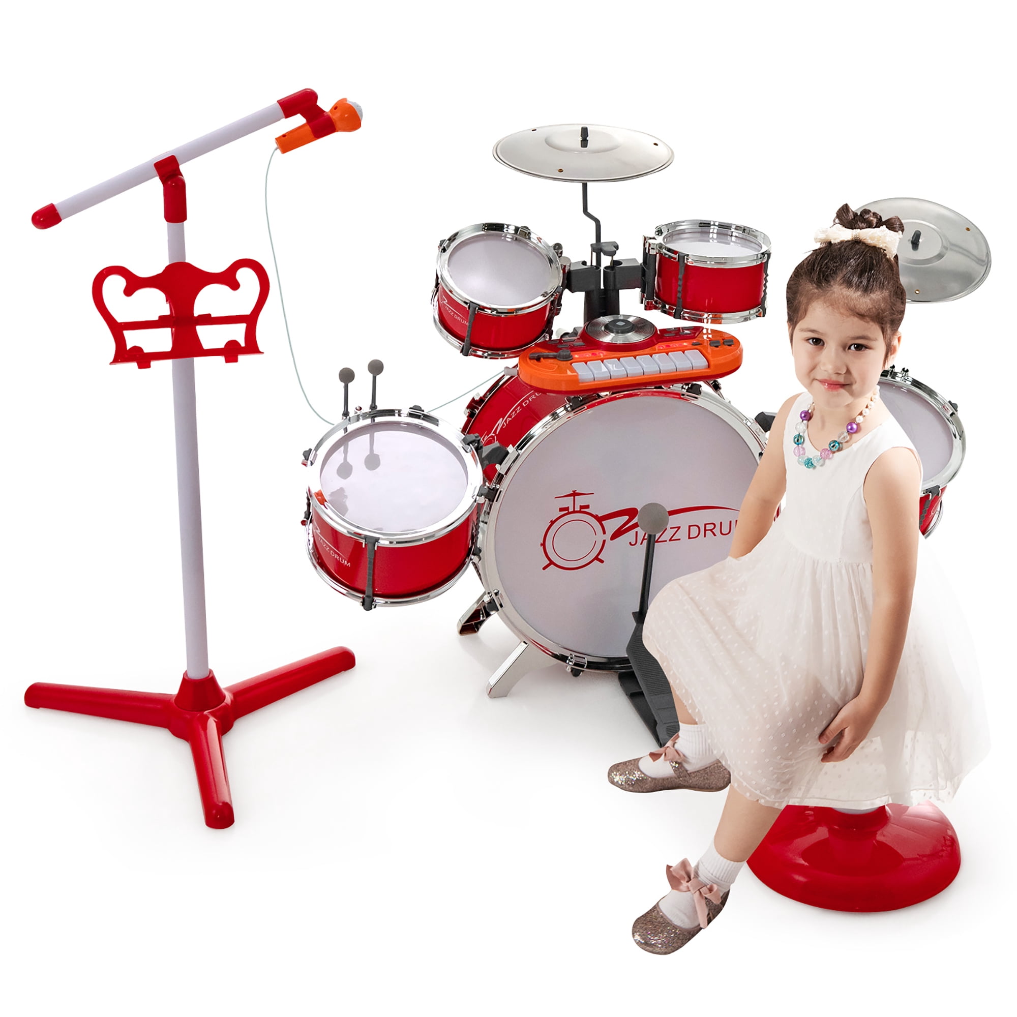 XDrum Junior batterie pour enfants rouge : : Instruments