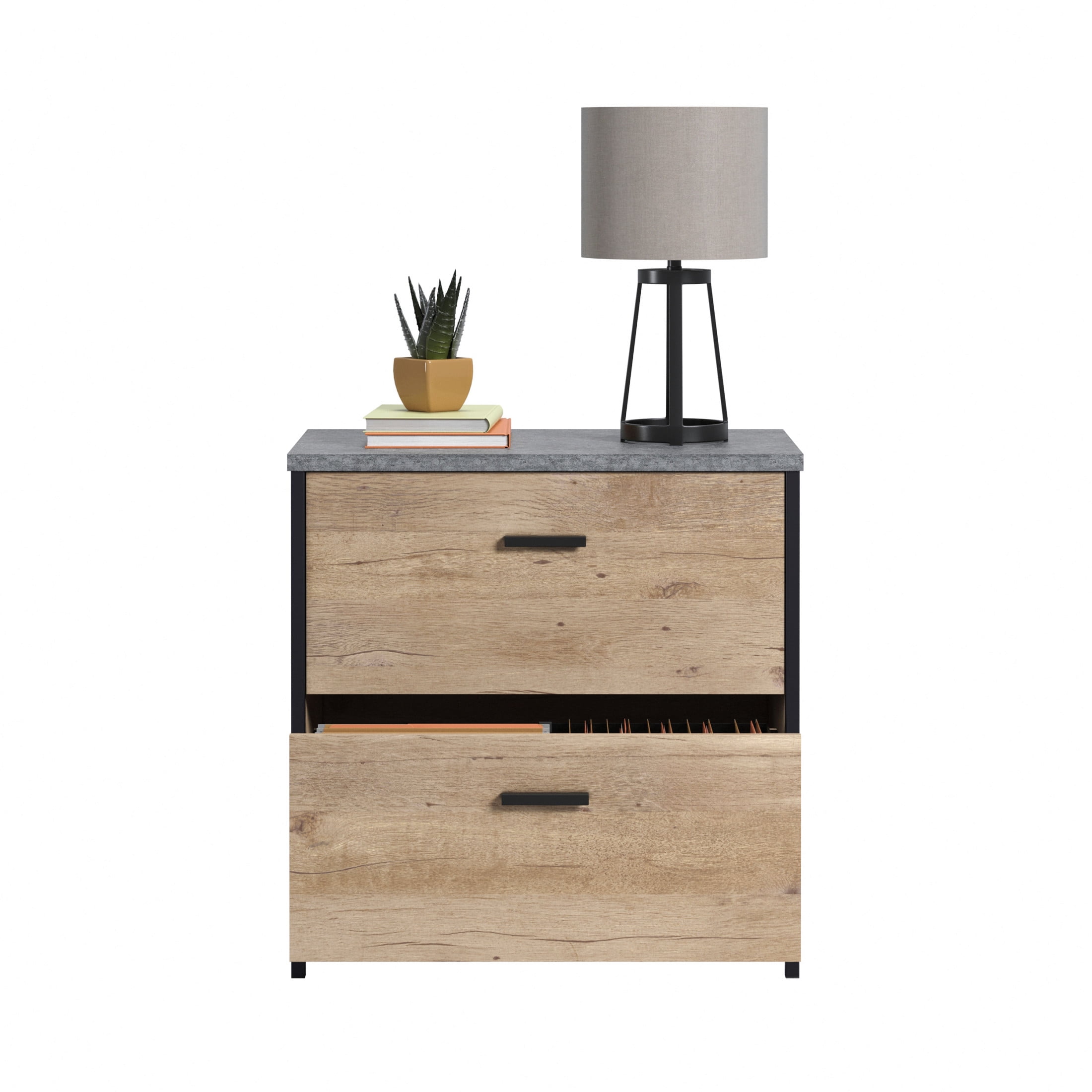 Sauder Market Commons 2-Drawer Lateral File Cabinet, Prime Oak Finish