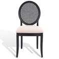 thumbnail image 5 of SAFAVIEH Couture Karlee Classic Linen Solid Dining Side Chair, Black/Beige (Set of 2), 5 of 15