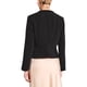 thumbnail image 3 of BLAZER FORMAL DE MUJER CON DETALLES DE TWEED Y MANGA LARGA, CUELLO EN V, CON VOLANTES, CORTO, TALLA 2XL, NEGRO, 3 of 5