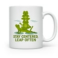 thumbnail image 2 of Yoga 11 oz Coffee Mug - Frog Yoga Inspiration White Ceramic Gift, 2 of 7