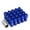 Blue, variant on J2 Engineering LN-T7-034-15-BK J2 Engineering 7075 -T6 Forged Aluminum M12X1.5 20Pcs 50mm Height Open -End Lug Nut Set w / Socket Adapter (Black)
