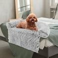 thumbnail image 4 of Costway Plush Calming Dog Couch Bed with Anti-Slip Bottom Plush Mat for Small Dogs & Cats Gray, 4 of 10