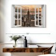 thumbnail image 3 of Elephant Stock Room With A View The Nyc Skyline Wall Art - Horizontal Canvas Wall Art - Living Room Wall Decor - Places Canvas - White And Brown Decor By Scott Stulberg - 39" x 26", 3 of 8