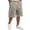 Beige, variant on Camo Shorts Men Casual Shorts with Maple Leaf Print Drawstring Summer Beach Stretch Camo Shorts