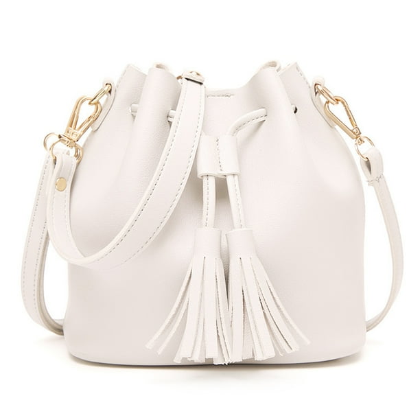 Women PU Leather String Shoulder Bag Luxury Bucket Bags Fashion