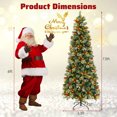 thumbnail image 3 of Gymax 7.5 FT Artificial Xmas Tree w/ 1096 Branch Tips 460 Warm White LED Lights, 3 of 10