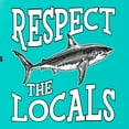 thumbnail image 6 of Wild Bobby Respect The Locals Save Our Oceans Shark Animal Lover Women Slim Fit Junior Tee, Tahiti Blue, Medium, 6 of 6