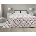 thumbnail image 1 of Floral Down Alternative Comforter, Exotic Leaves Botanical Summer Theme Happy Warm Tones, Microfiber Quilt for All Season, 5 Sizes, Vermilion Multicolor, by Ambesonne, 1 of 3