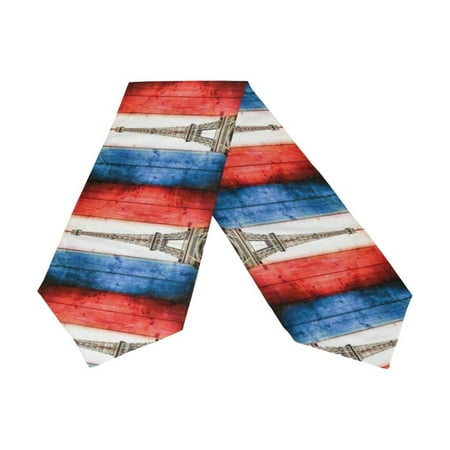 

POPCreation Vintage Eiffel Tower Table Runner 13x70 Inches Red Table Top Decoration