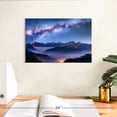 thumbnail image 3 of Elephant Stock Milky Way Above Misty Dolomites Wall Art - Horizontal Canvas Wall Art - Living Room Wall Decor - Astronomy & Space Canvas - Black And Gray Decor - 12" x 8", 3 of 8