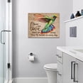 thumbnail image 6 of Hummingbird Canvas Wall Art Rustic Colorful Hummingbird Pictures Inspirational Quotes Framed Painting Prints Wall Decor Modern Home Artwork Decoration for Bedroom Living Room 16"x12", 6 of 6