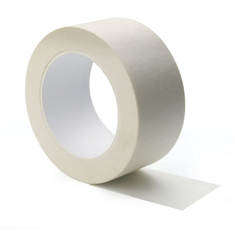 Beige White Masking Tape - 2 inch x 55yds. Wide Masking Tape for