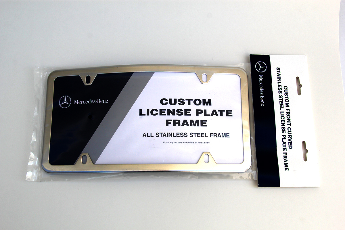 Mercedes Benz Curved Polished Stainless Steel License Plate Frame Genuine Oem Walmart Com Walmart Com