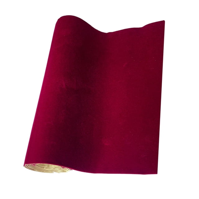 Etiqueta adhesiva de tela de franela, revestimiento de papel cajón de joyería , ROJO Gloria Etiqueta engomada de la cáscara de la tela