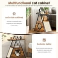 thumbnail image 5 of Pefilos 29" Wooden Cat House, Cat Condo for Large Indoor Cats, Kitten Hidden Cave Cat Bed Furniture with Scratcher Pad, Brown, 5 of 7