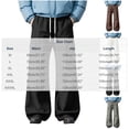 thumbnail image 3 of Bxsruta Womens Cargo Pants Loose Fit Drawstring Waist Trousers for Daily Streetwear Outdoor Activities, 3 of 8