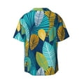 thumbnail image 6 of PAYOHTO Cool Leaves Mens Hawaiian Casual Short-sleeved Shirt Tropical Summer Beach Button Down Shirts, 6 of 7