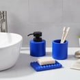 thumbnail image 2 of Concrete Cement Bathroom Accessories, 4-Piece Set, Blue, 2 of 6