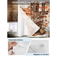 thumbnail image 3 of No Hook Cloth Fabric Shower Curtain with Snap in Liner, Thanksgiving Cattle Waterproof Shower Curtains Set with See Through Top Window, Fall Pumpkin Maple Leaf Botanical Beige Bath Curtains 60"x72", 3 of 6