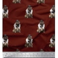 thumbnail image 1 of Soimoi Satin Silk Fabric Bow,Hat & Pug Dog Print Fabric by The Yard 42 Inch Wide, 1 of 1