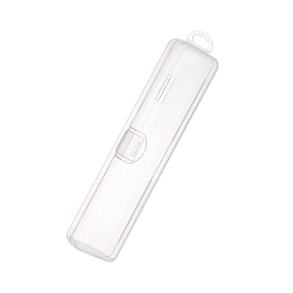 Leakproof Clear Cosmetic Brush Compact Case for Toothbrush Storage in Gym, Office & Trips