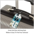 thumbnail image 3 of Square 2Pack PU Leather Dragonfly Cruise Luggage Tag with Privacy Cover and Name ID Tag for Travel Handbags Backpacks Luggage Tags, 3 of 6